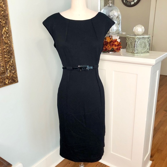 Calvin Klein Dresses & Skirts - Calvin Klein Black Belted Pencil Sheath Dress